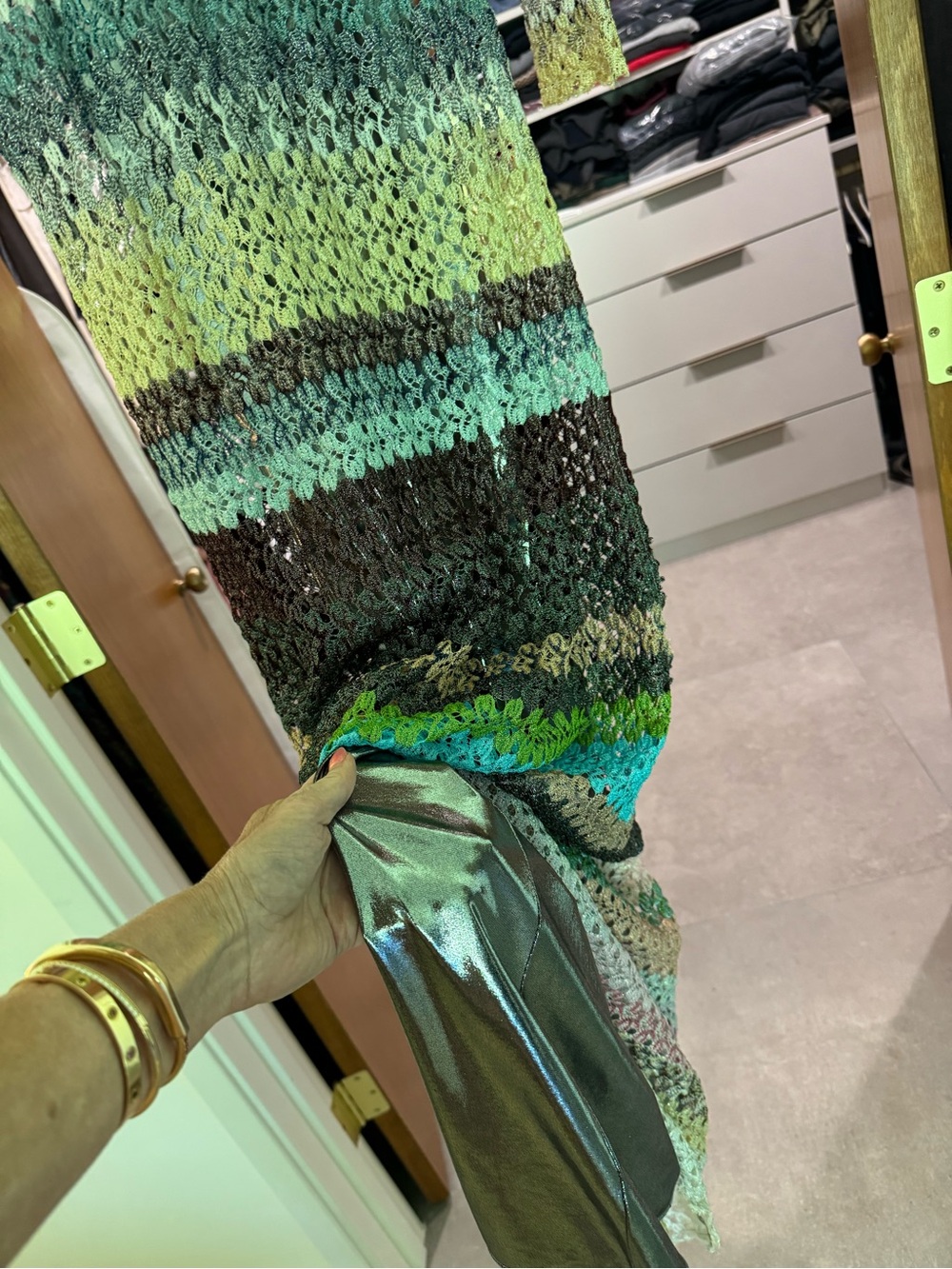 BNWT $2800 Missoni Long Maxi Dress in Mint, Teal, Brown & Coral 36 (0) - Picture 5 of 7